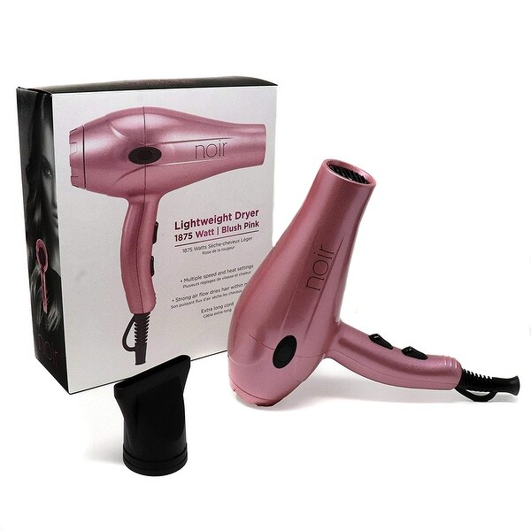 Noir Lightweight 1875 Watt Salon Quality Hair Dryer Concentrator